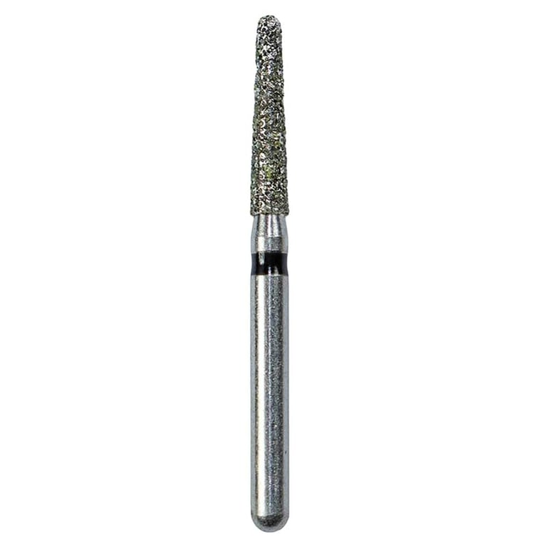 Defend FG #856.016 Super Coarse Round End Taper Diamond Bur, 5/Pk