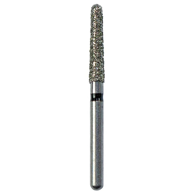 Defend FG #856.018 Super Coarse Round End Taper Diamond Bur, 5/Pk