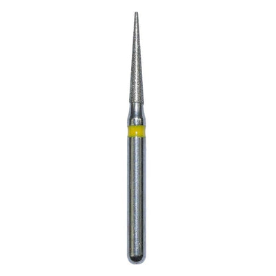 Defend FG #858.014 Super Fine Needle Shaped Diamond Bur, 5/Pk