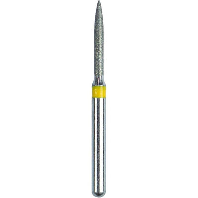 Defend FG #862.014 Super Fine Flame Shaped Diamond Bur, 5/Pk