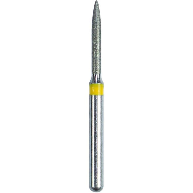Defend FG #862.014 Super Fine Flame Shaped Diamond Bur, 5/Pk