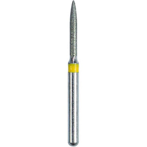 Defend FG #862.014 Super Fine Flame Shaped Diamond Bur, 5/Pk