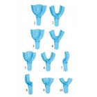 Defend #3 Medium Upper Perforated Plastic Impression Trays, Blue. Bag of 12