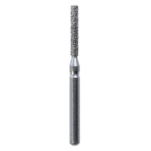 Defend FG #837.012 Medium Flat End Cylinder Diamond Bur, 5/Pk