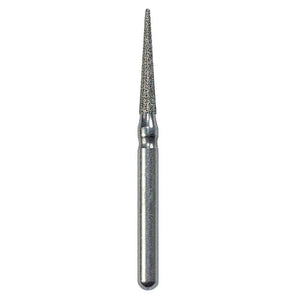 Defend FG #858.014 Medium Needle Shaped Diamond Bur, 5/Pk