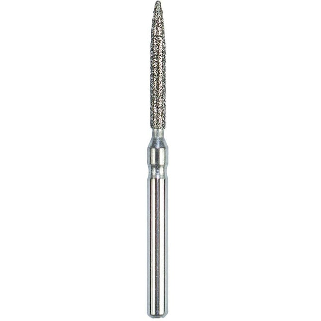 Defend FG #863.012 Medium Flame Shaped Diamond Bur, 5/Pk