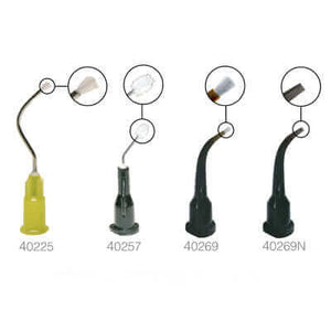 Pre-Bent Delivery Tips, Brush padded-end, Yellow, 100/pk. | SurgiMac Dental Supply