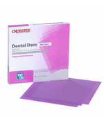 Dental Dam, Medium, Purple, 6" x 6", Peppermint, Latex Free (LF), 15 sheets/bx 19500