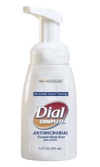 Dial Complete Foaming Hand Soap, Antimicrobial with Lotion, patented Activated Triclosan formula. 7.5 oz. Tabletop Pump Bottle. | SurgiMac Dental Supply
