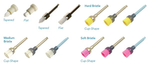 Latch type cup shape brush, Medium white/clear bristles 245-144