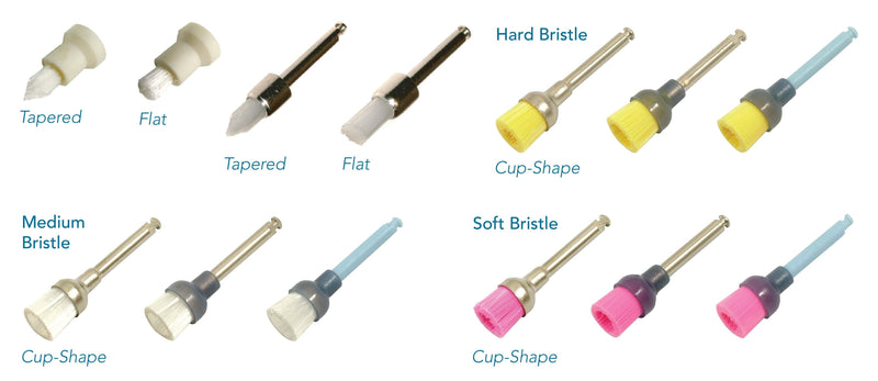 Latch type cup shape brush, Medium white/clear bristles 245-144