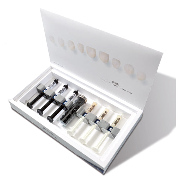 Vitique Cementation Kit, 3x 6g Syringes Esthetic Resin Cement, 2x 3.9