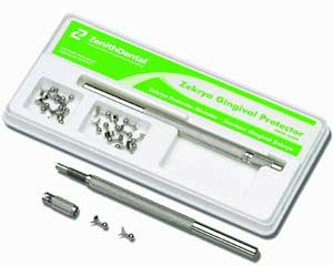 Zekrya Gingival Protector kit, stainless steel with 1 Swivel Handle, 10 Small