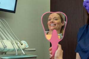 Tooth Shaped Mirror with Handle | SurgiMac Dental Supply
