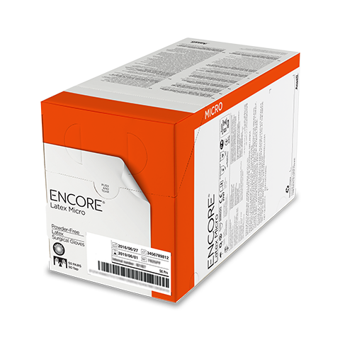 Ansell Encore Microptic Powder Free Latex Surgical Gloves | 5787000-5.5-50prbx | Ansell | SurgiMac