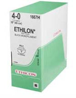 Ethicon Ethilon 6/0, 18" Black Monofilament Non-Absorbable Suture