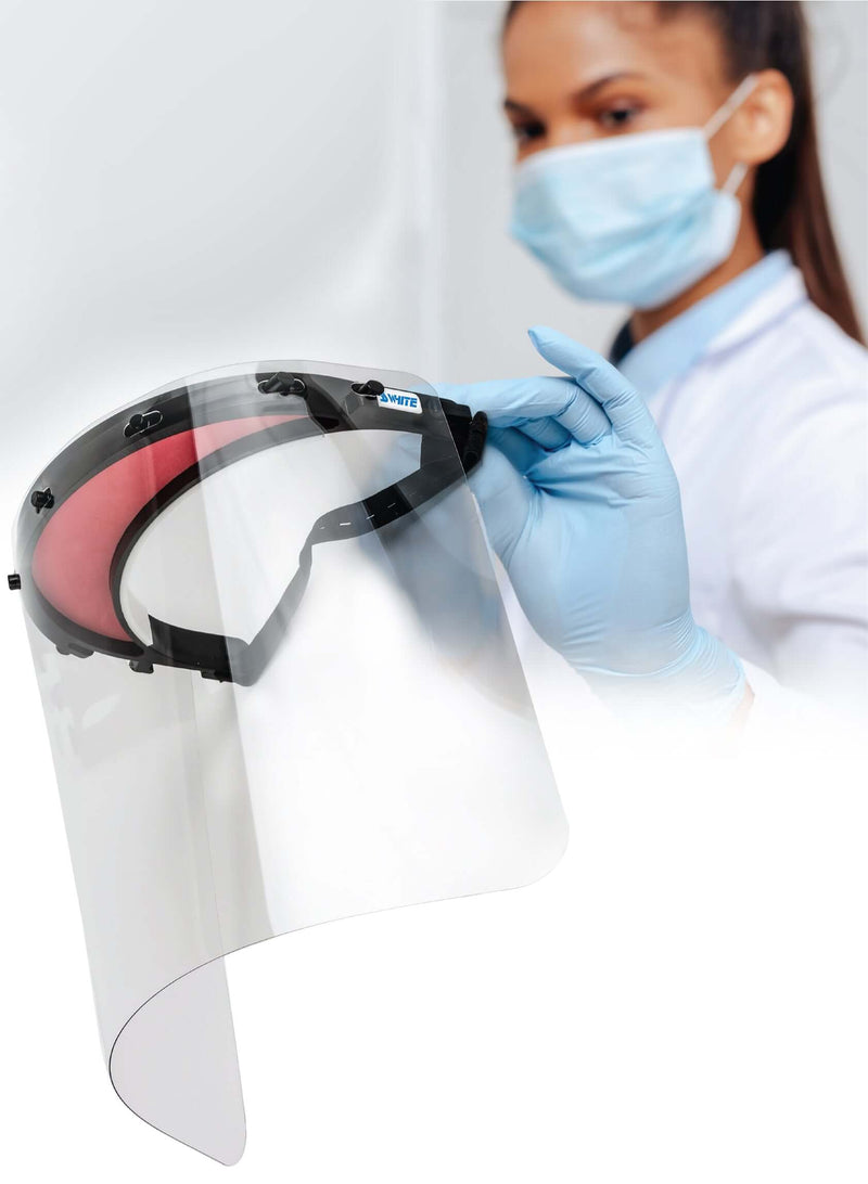SS White Face Shield Extra Width (360 MM) - Pack Of 2 | SurgiMac Dental Supply