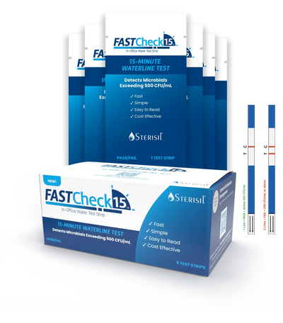 FASTCheck15 In-Office 15 Minute Waterline Test Strip, 1 Strip/Pouch, 6 Pouches/Box