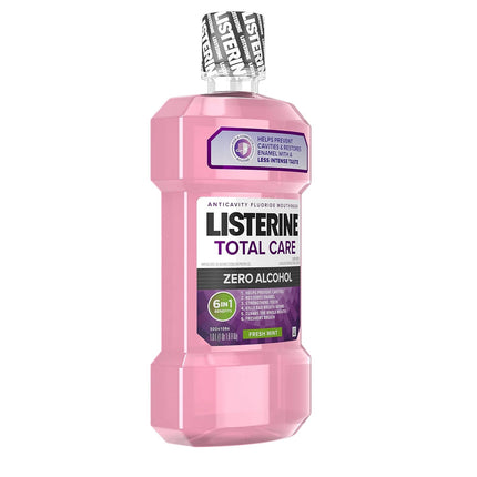 Listerine Total Care Anticavity Fluoride Mouthwash, 6 Benefits In 1 Oral Rinse Helps Kill 99% Of Bad Breath Germs, Prevents Cavities, Strengthens Teeth, Ada-Accepted, Fresh Mint, 1 L