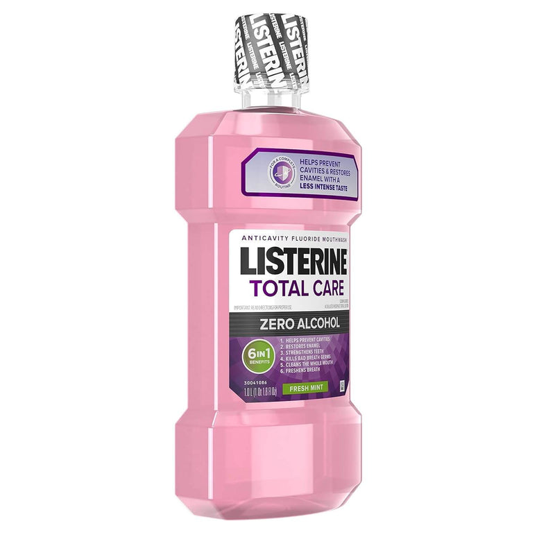 Listerine Total Care Anticavity Fluoride Mouthwash, Ada-Accepted, Fresh Mint, 1 L | SurgiMac Dental Supply