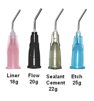 Safe-Dent Disposable Pre-Bent Needle Tips, blunt-end | SurgiMac Dental Supply