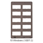 Flow Dental GreyLight Film Mounts Plastic/Grey 10 Window Bite Wing, Size 2, box of 100