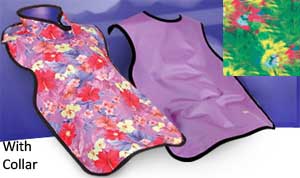 Flow Dental X-Ray Adult (24" x 26") Apron with Attached Collar - TYE DYE PRINT
