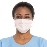 FluidShield Orange Procedure Mask, Level 3, 40/Bx. Pleat-Style with Ear-Loops | SurgiMac Dental Supply