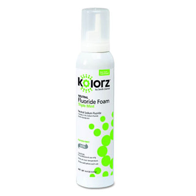Kolorz 60 Second Neutral pH Triple Mint Fluoride Foam, 2%, 4 Minute Formula