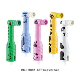 FUNimal Pedo disposable prophy angles, pedo soft cup assorted, 100/box 167-100P