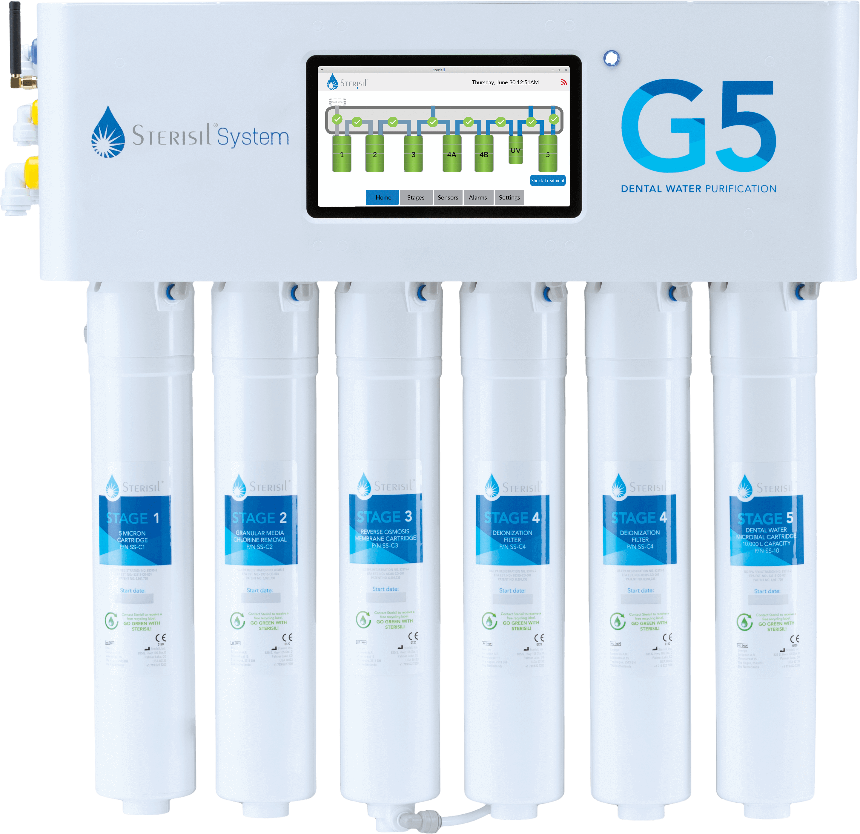 Sterisil System G5 - Intelligent Autoclave and Dental Water Purification System Class A UV bulb - 1,000L Capacity | SurgiMac Dental Supply