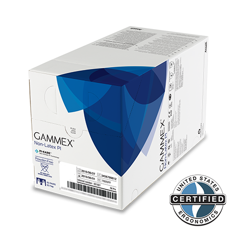 Ansell Gammex Non Latex Pi White Powder Free Synthetic Surgical Gloves | 20685755-5.5-50prbx | Ansell | SurgiMac