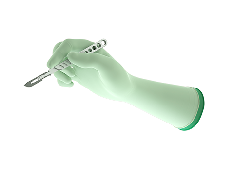 Gammex Non Latex Pi Micro Green Surgical Gloves 20687255-1