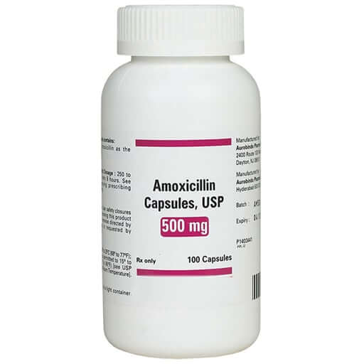 House Brand Amoxicillin 500 Mg, Bottle Of 100 Capsules | SurgiMac Dental Supply