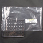 Plexiglas, Clear, 72 Hole Bur Blocks, 5" x 2" x 1/2", 10/16 Hole Spacing 1516DFG