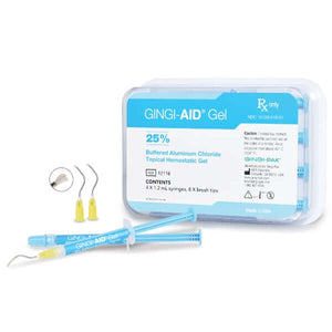 GINGI-AID 25% Buffered Aluminum Chloride Topical Hemostatic Gel, 1.2 mL Syringe 4-Pack | SurgiMac Dental Supply