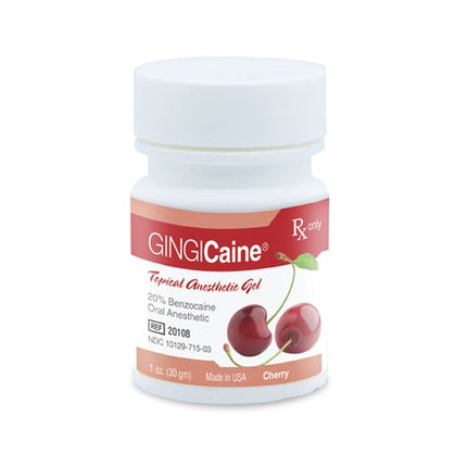 GINGICaine Bing Cherry flavored topical anesthetic (Benzocaine 20%) gel, 1