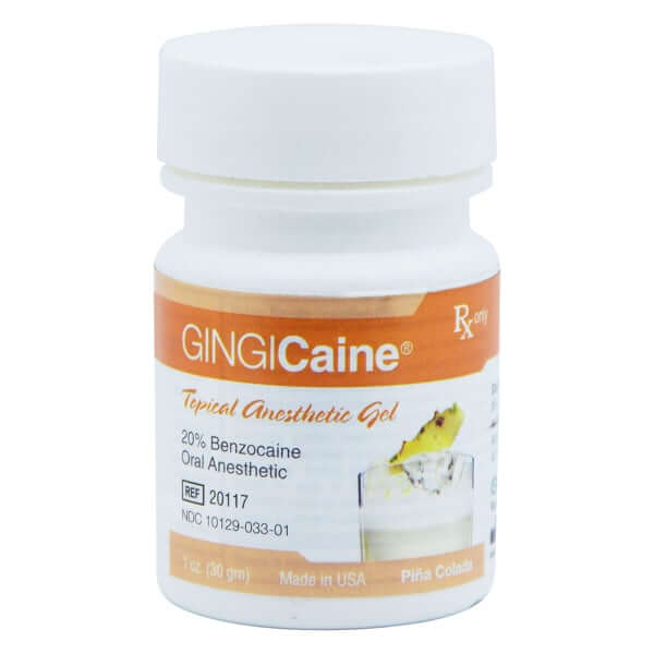 GINGICaine® Topical Anesthetic Gel 20% Benzocaine, Piña Colada | SurgiMac Dental Supply