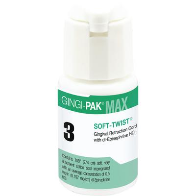 Gingi-Pak Max Soft Twist Gingival Retraction Cord w/Epinephrine #3