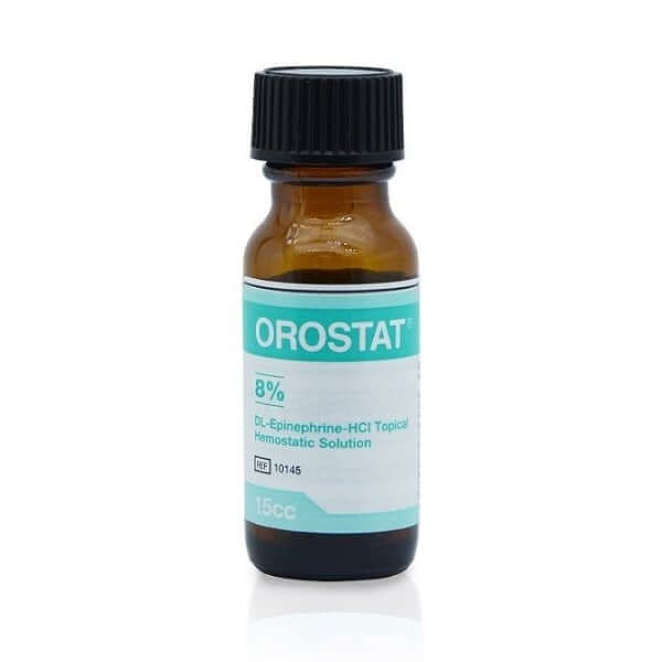 Orostat 8% dl-Epinephrine HCl Topical Hemostatic Solution 15cc | SurgiMac Dental Supply