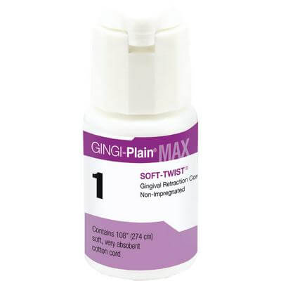 Gingi-Plain Max Soft Twist Gingival Retraction Cord Non-Impregnated #1 11105M