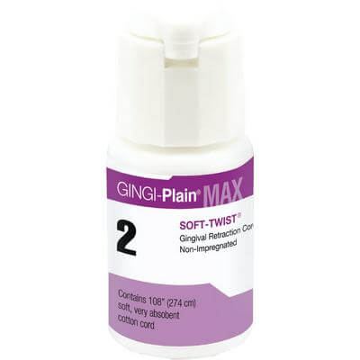 Gingi-Plain Max Soft Twist Gingival Retraction Cord Non-Impregnated #2 | SurgiMac Dental Supply