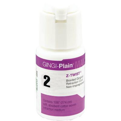 Gingi-Plain Max Z-Twist Braided Gingival Retraction Cord Non-Impregnated #2