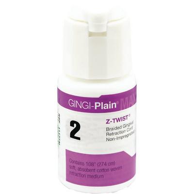 Gingi-Plain Max Z-Twist Braided Gingival Retraction Cord Non-Impregnated #2 | SurgiMac Dental Supply
