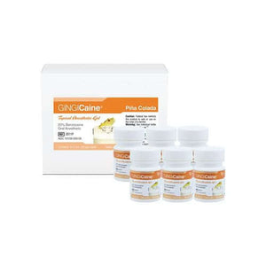GINGICaine Topical Anesthetic Gel 20% Benzocaine, Piña Colada 6-Pack | SurgiMac Dental Supply