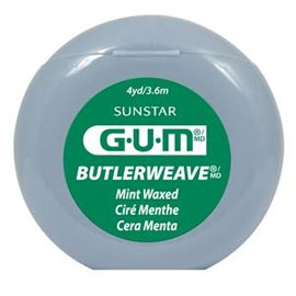 Sunstar | ButlerWeave Floss, Waxed, Mint, 4 yds, 144/bx | 1815PQA