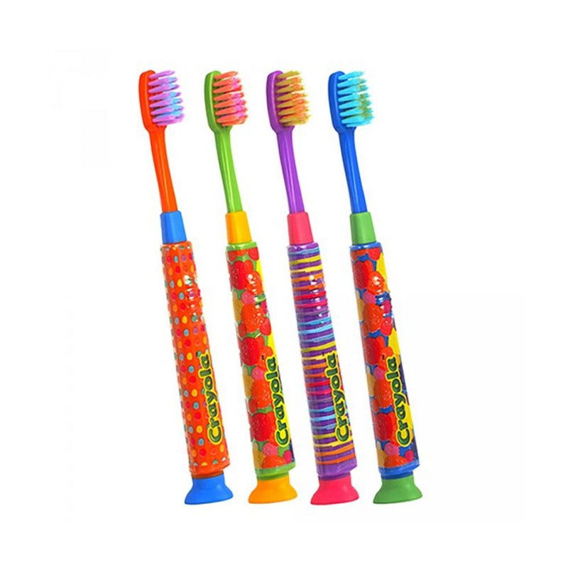 GUM Crayola Deep Clean Toothbrush, Kids, Manual, Assorted Colors 234P