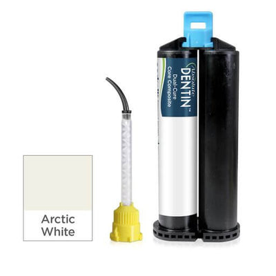 Absolute Dentin Dual-Cure Core Composite, Arctic White 50ml Carriage & Tips