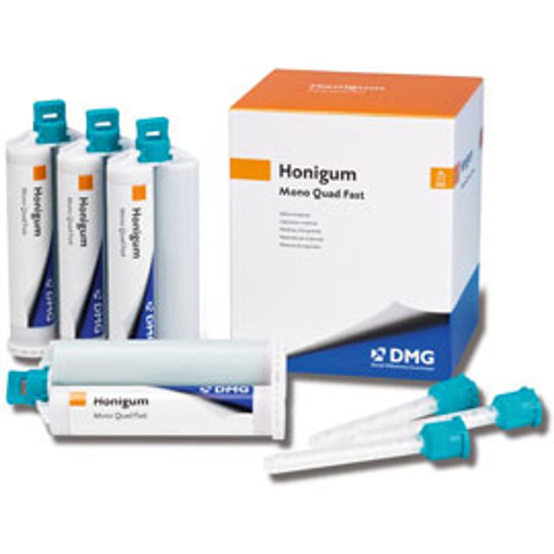 Honigum Rigid X-tra Fast Heavy Body Tray Material, (4) 50mL Cartridges, (8) Automix Tips/pk 999900
