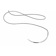 MacSuture 4-0, 18" Silk Black Braided Suture with C-6 Reverse, cutting 19mm | 5G45CX19 | SurgiMac | SurgiMac